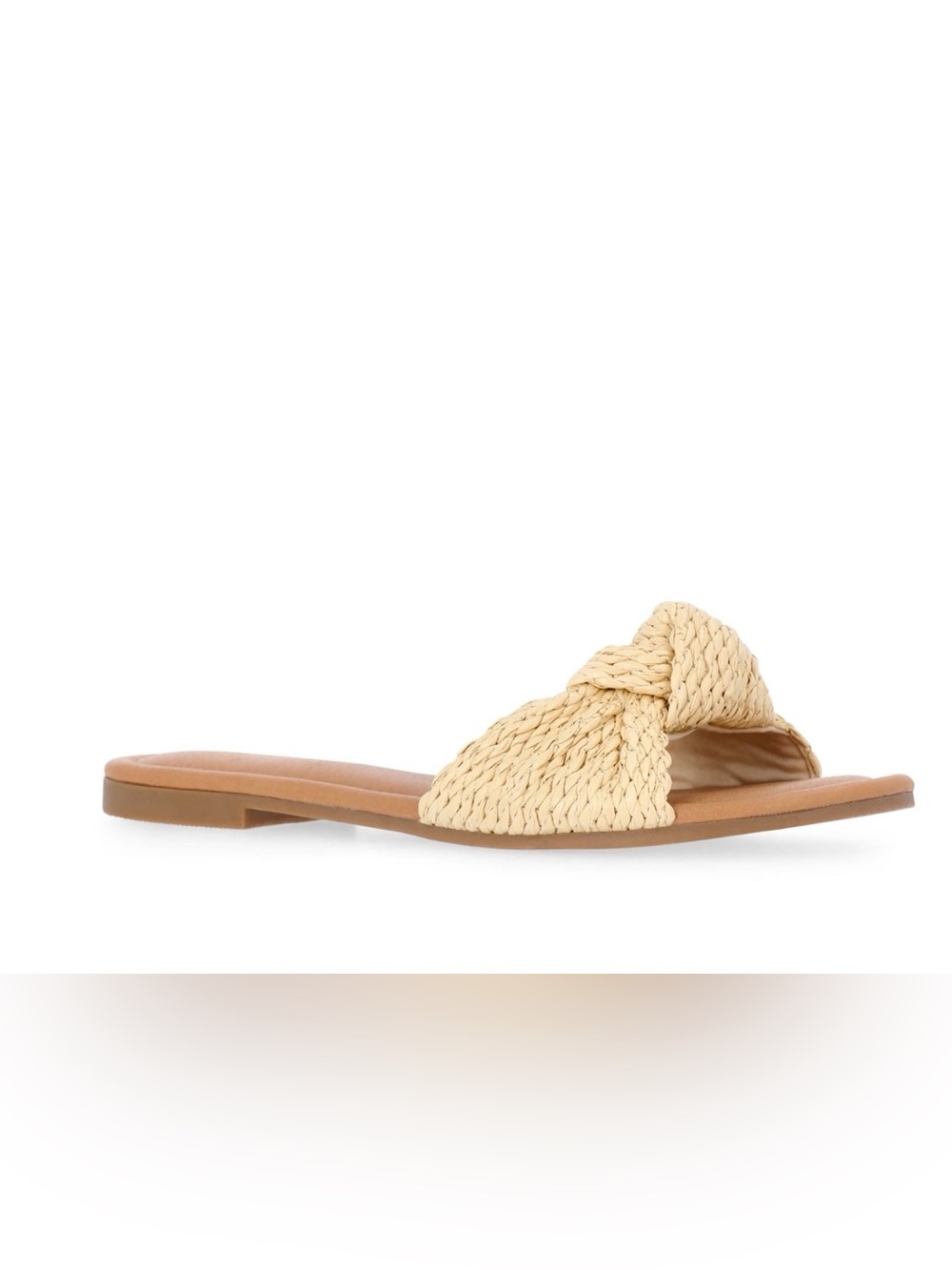 * NWT Sz 6 Time and Tru Women's Knot Slide Sandals *raffia* - Picture 12 of 12